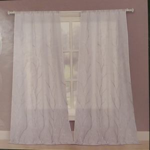 Laura Ashley Vine Panel Pair Sheer Curtains NWT
